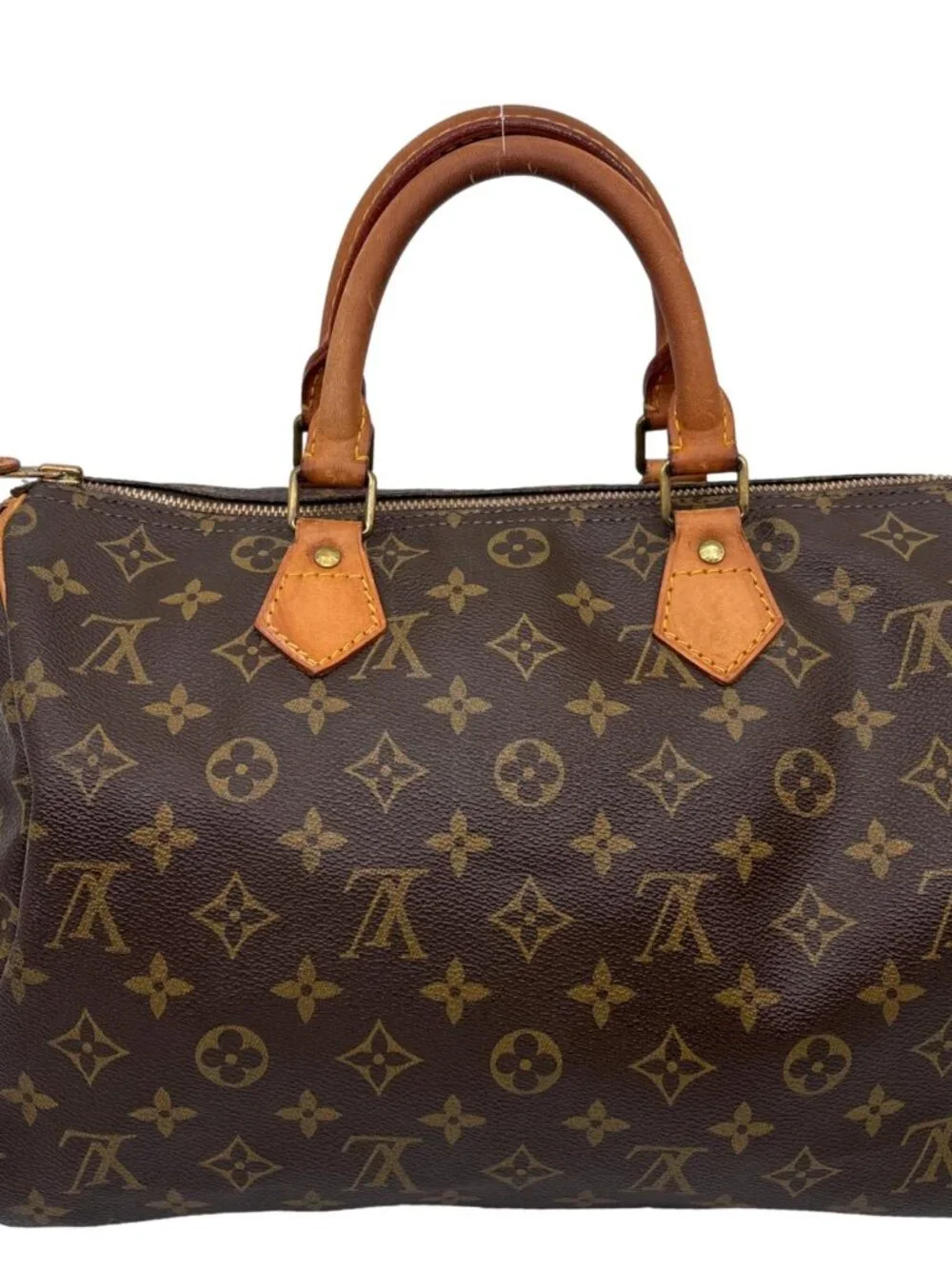Louis Vuitton  Speedy 30 Monogram Canvas Satchel Bag Brown